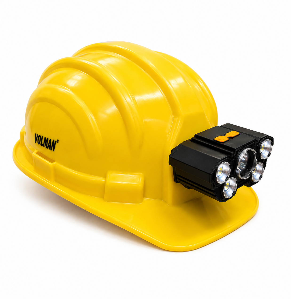 LED Safety Helmet for Mining & Construction | Rechargeable HDPE Safety Helmet with 100 Lumens LED Torch