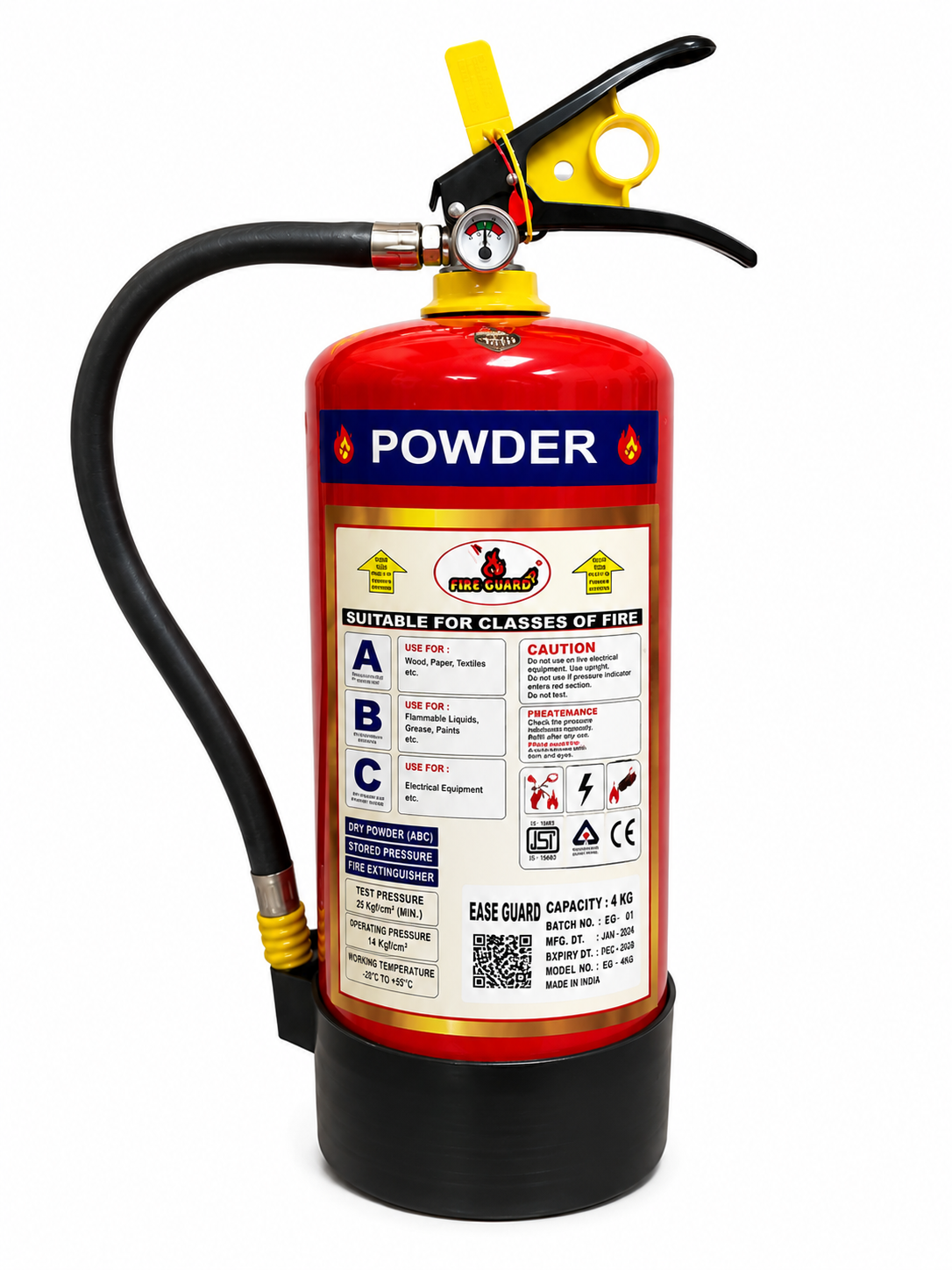 ABC Type 4kg Dry Powder Fire Extinguisher