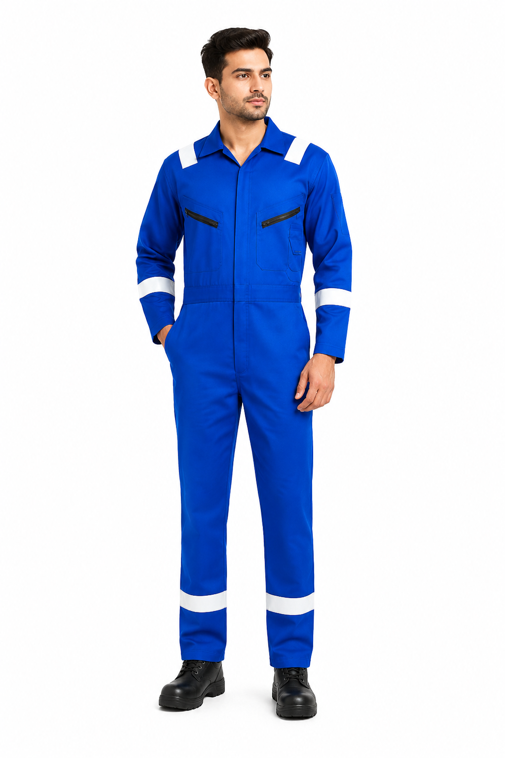 Vajraastra Cotton Coverall – High Visibility Industrial Workwear (200 GSM)