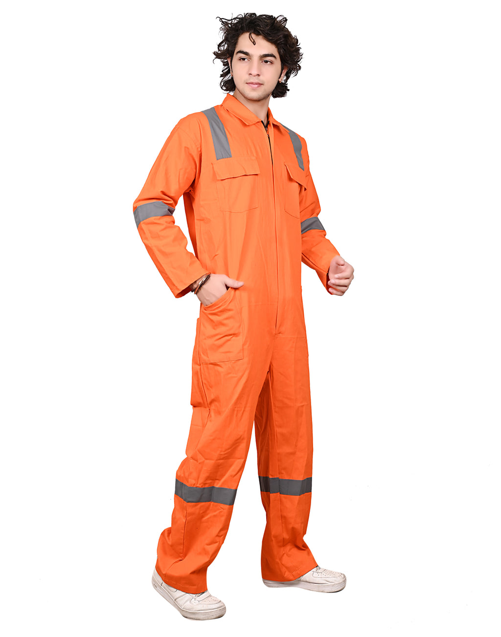 Vajraastra Cotton Coverall – High Visibility Industrial Workwear (200 GSM)