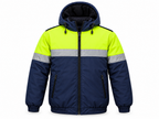 Hi-Vis Reflective Winter Safety Jacket with Hood
