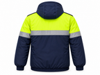 Hi-Vis Reflective Winter Safety Jacket with Hood