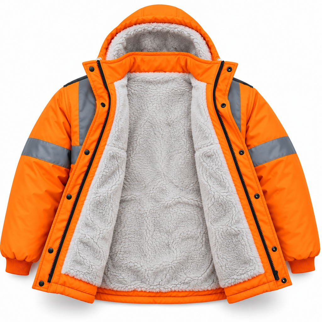 Hi-Vis Reflective Winter Jacket – 3-Layer Safety Jacket