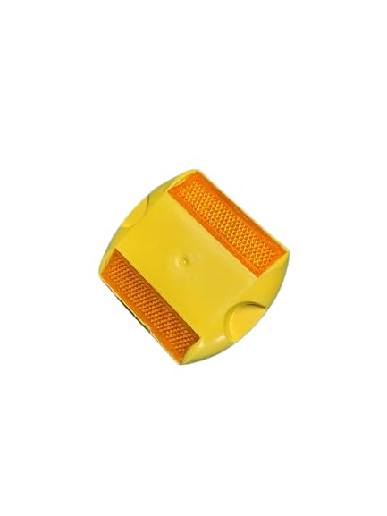 Plastic Road Stud, Cat Eye Road Stud, Yellow Road Stud, Reflective Road Stud, Road Reflector, Dual Reflector Road Stud, Orange Reflective Road Stud, Road Safety Stud, Traffic Road Marker, Highway Road Stud, Road Lane Marker, Parking Road Stud, Road Safety Equipment, Traffic Management Equipment, Reflective Cat Eye, Road Safety Products India.