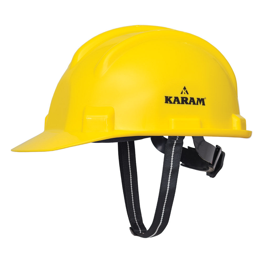 Polypropylene Industrial Safety Helmet | Triple Corrugation Construction Helmet | Manual Adjustment PPE Helmet